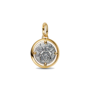 Charm Medallion Talisman Cupido "Amor Fati"
Argento Sterling 925, Placcatura in Oro 14k