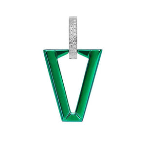 Mono Orecchino Valentina Ferragni studio Uali metallic green