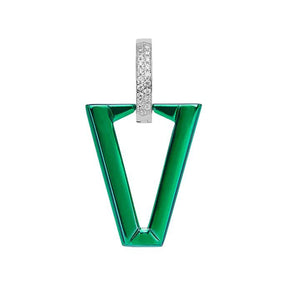 Mono Orecchino Valentina Ferragni studio Uali metallic green