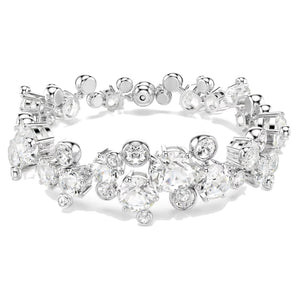 Bracciale Swarovski Constella Taglio misto, Bianco, Placcato rodio