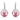 Orecchini Swarovski pendenti Bella V Taglio Round, Rosa, Placcato rodio