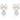 Orecchini a lobo Matrix, Crystal Pearl, Taglio Round, Bianchi, Placcato rodio