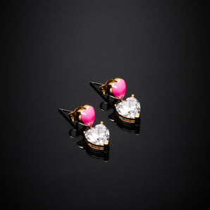 Orecchini Chiara Ferragni brand pendenti cuoricino pink
