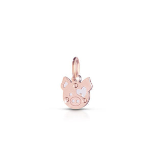 Maialino in oro rosa e argento