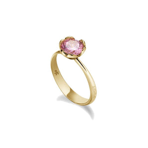 Anello Le Bebé Oro Giallo e Quarzo Rosa di sintesi