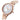 Orologio Crystalline Chic, bracciale di metallo, tono oro rosa, PVD oro rosa