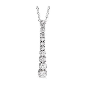 Collana Recarlo Anniversary oro bianco e diamanti a scalare Ct. 0,35