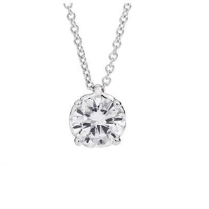 Anniversary , girocollo punto luce in oro bianco 18 Kt e diamante taglio brillante Ct. 0,14