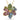 Pendente e spilla Idyllia Taglio misto, Pavé, Fiore, Multicolore, Placcato color oro