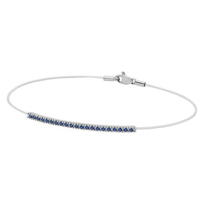 Bracciale Nylon oro bianco e zaffiri linea Volée di Paddle gioielli