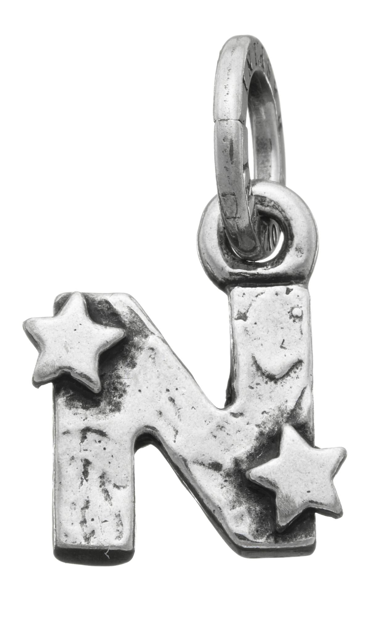 Charm "N" con stelle