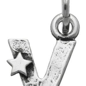 Charm Giovanni Raspini lettera V con stelle