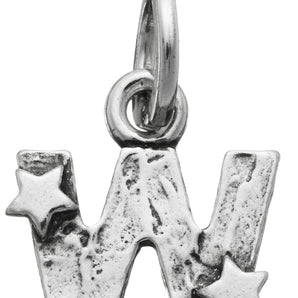 Charm "W" con stelle