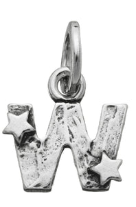 Charm "W" con stelle