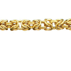 Bracciale maglia bizantina mini dorato