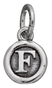 Charm lettera bottone  ''F''