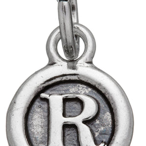 Charm Giovanni Raspini lettera a bottone "R"