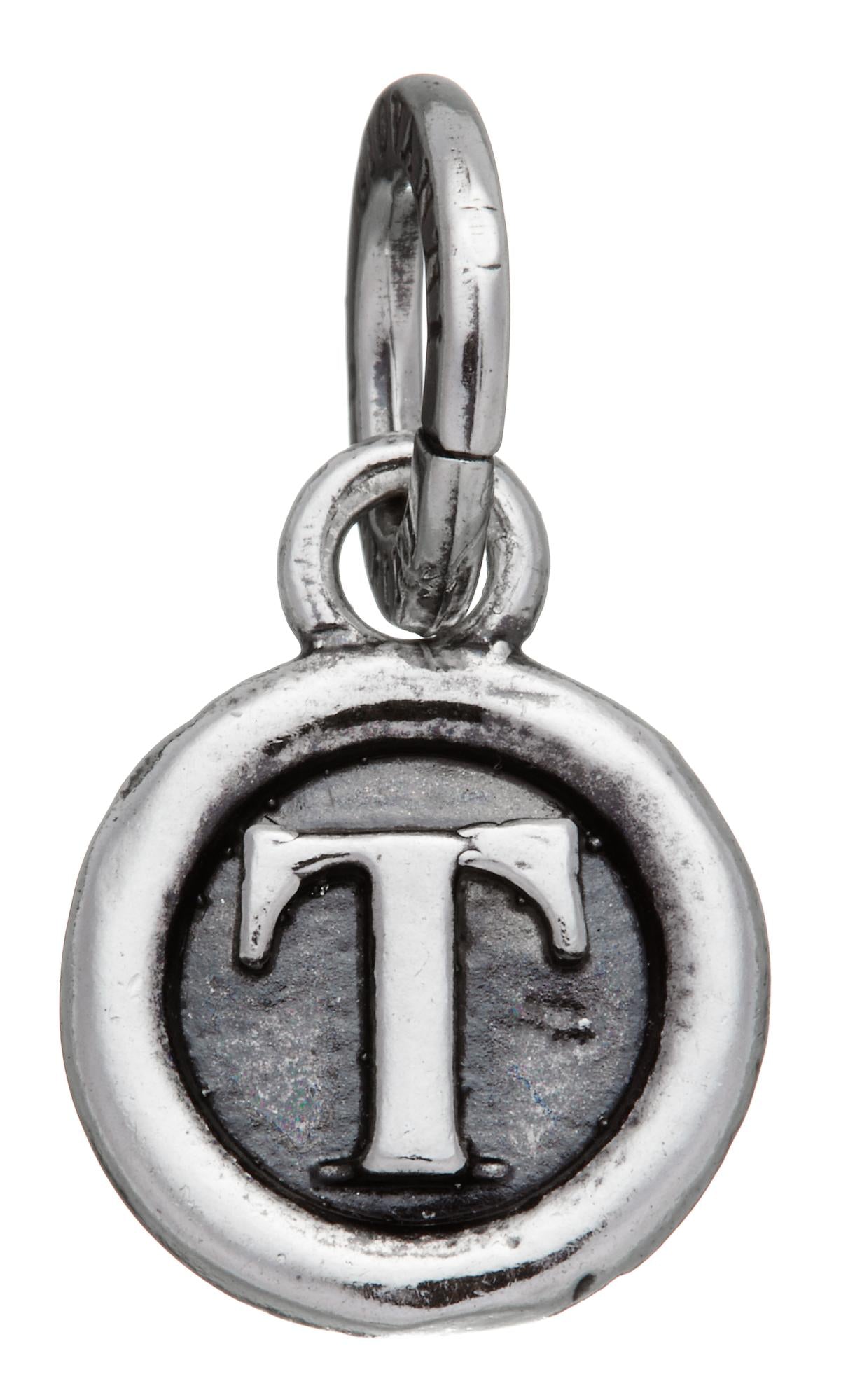 Charm Giovanni Raspini lettera a bottone "T"