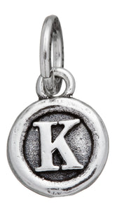 Charm Giovanni Raspini lettera a bottone "K"