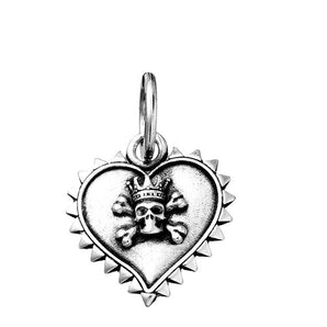 Charm Raspini cuore votivo e teschio