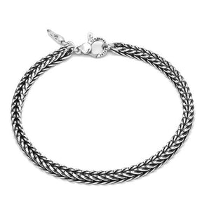 Bracciale Raspini in argento da uomo  treccia quadra
