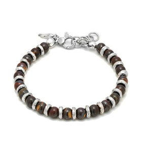 Bracciale Raspini in argento da uomo  Tango occhio di toro
