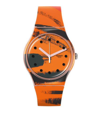 Orologio Swatch Barns Graham's orange and red on pink