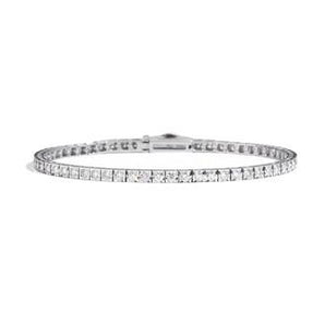 Bracciale tennis in oro bianco 18 kt e diamanti taglio brillante Ct. 0,85